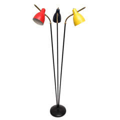 A 1950's French Articulated Floor Lamp