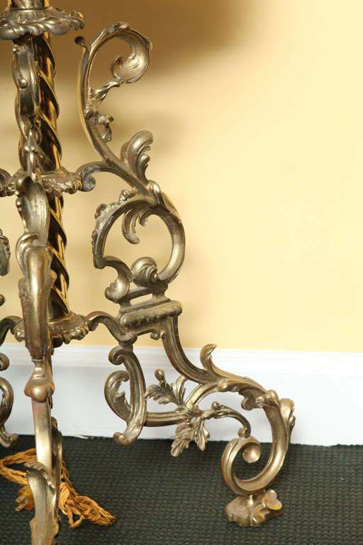 Victorian Brass And Marble Floor Lamp 1