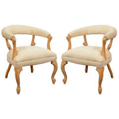 Pair of Mid Century Organic Form Chairs after John Dickinson