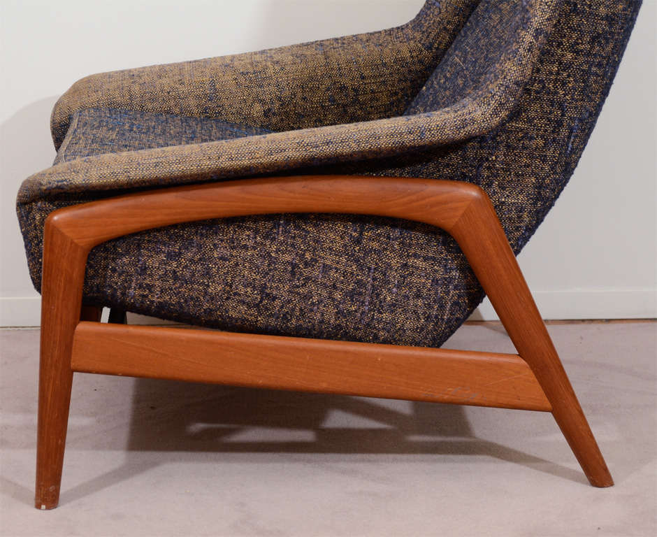 Mid Century Reclining Chair and Ottoman by Folke Ohlsson for DUX 2