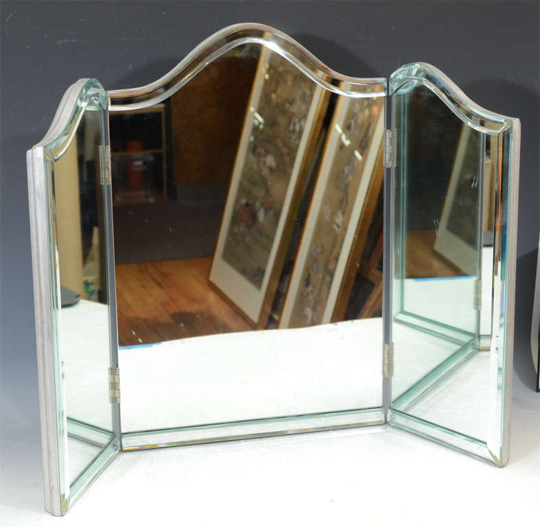 Vintage Hollywood Regency TriFold Vanity Mirror at 1stDibs vintage