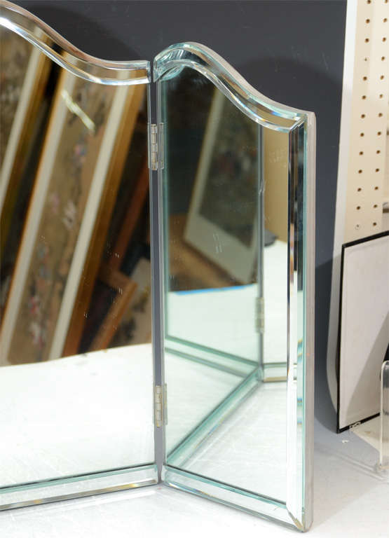 Vintage Hollywood Regency TriFold Vanity Mirror at 1stDibs vintage