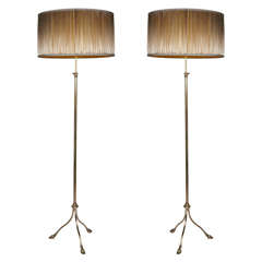 Pair of 1940s Floor Lamps in the style of Andre Arbus
