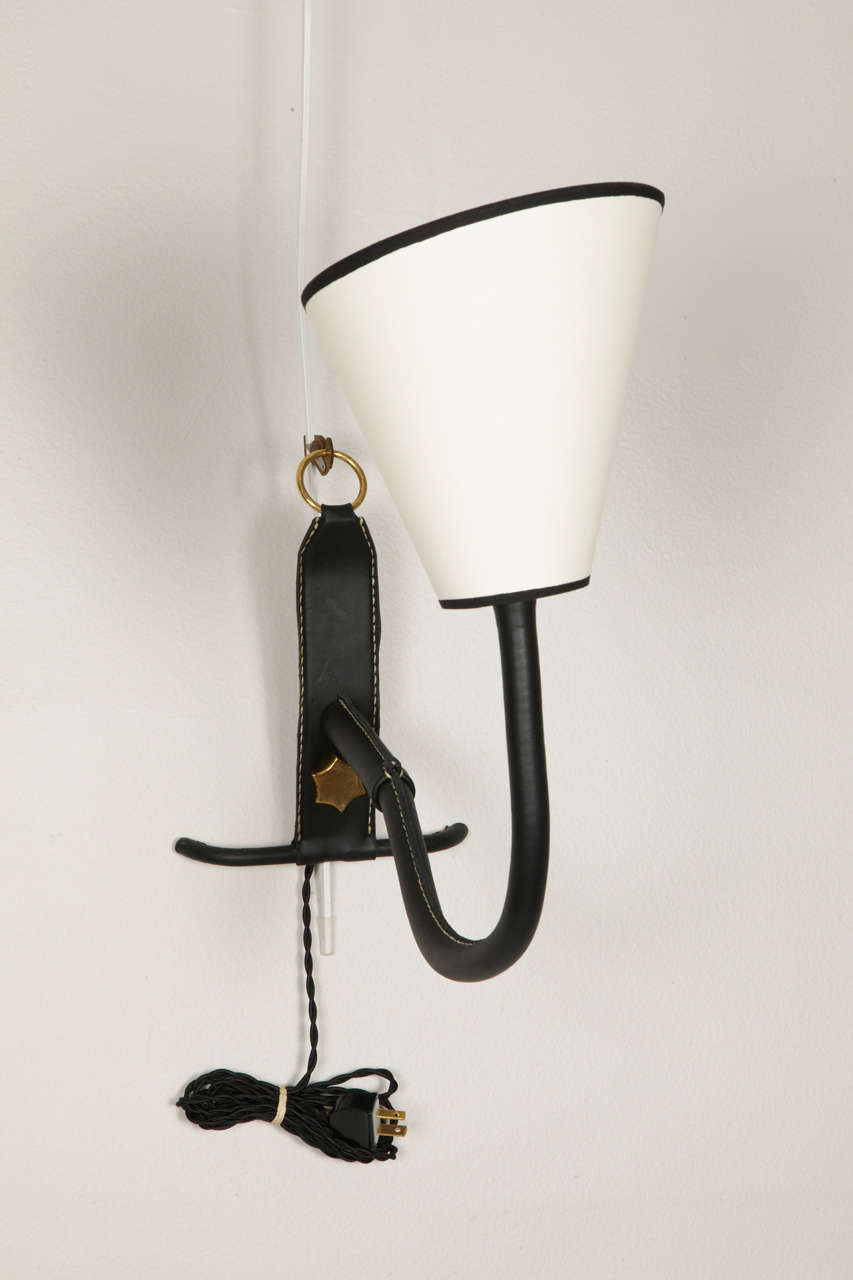 1950s lamp or sconce designed by Jacques Adnet.