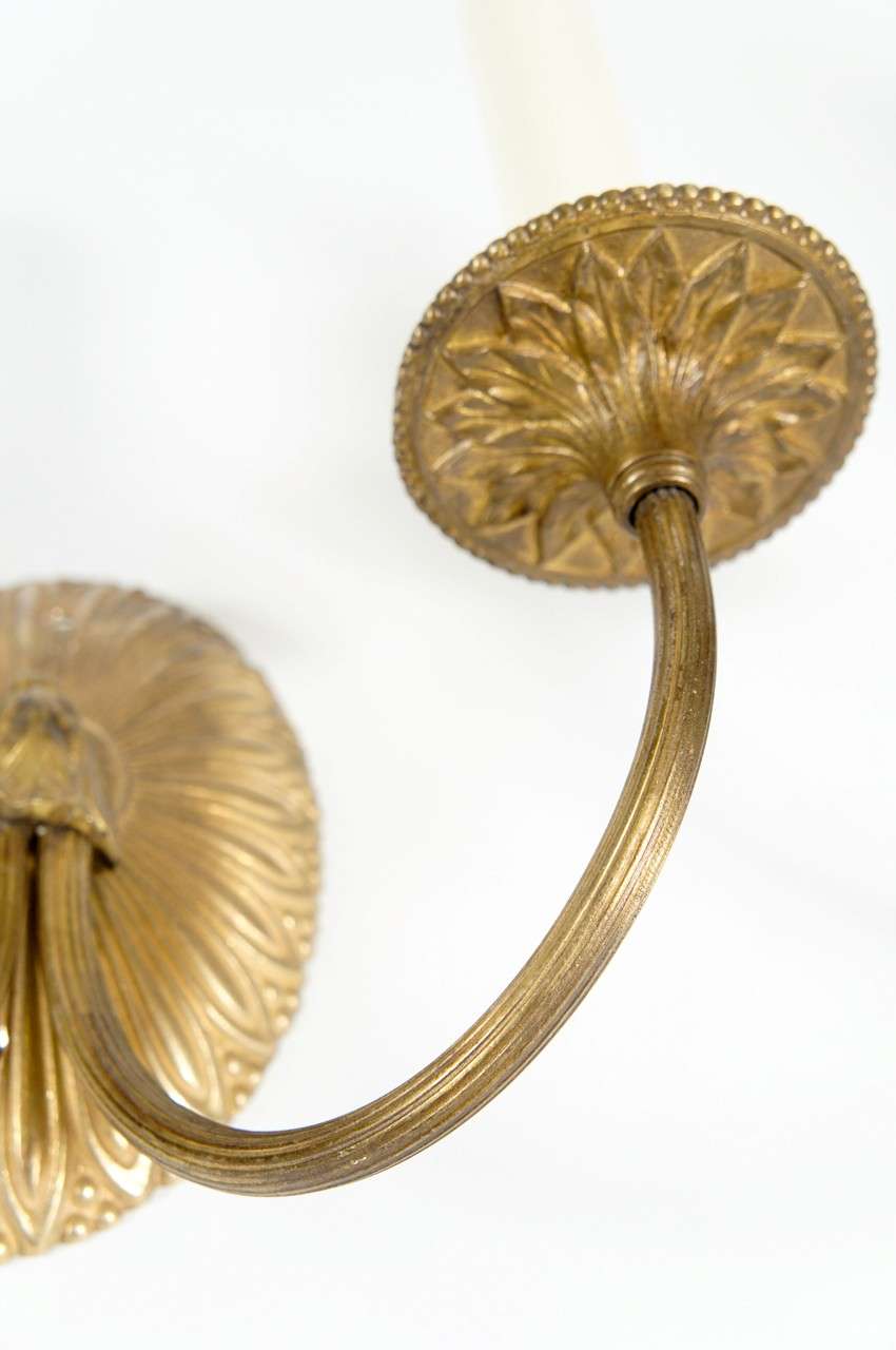 20th Century Four Neoclassical Gilt-Metal Sconces