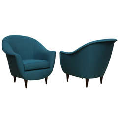 Elegant Pair of Armchairs from Italy