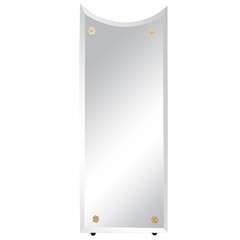 Interesting Beveled Mirror with Italian Glass Floret Detail