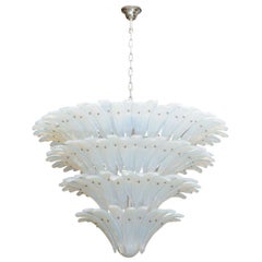 Very Fine and Monumental Sabino Opalescent Glass Chandelier