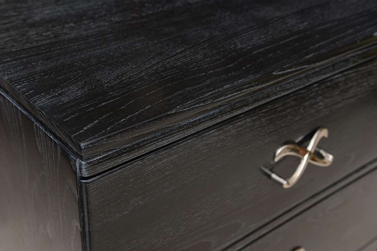 Cerused and Ebonized Six-Drawer Chest by Lorin Jackson for Grosfield House For Sale 2