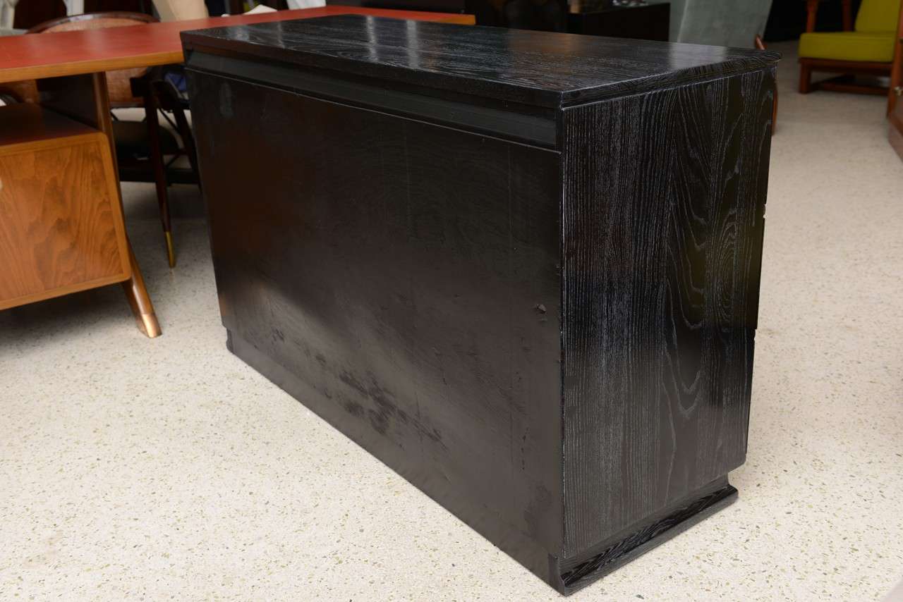 Cerused and Ebonized Six-Drawer Chest by Lorin Jackson for Grosfield House For Sale 3