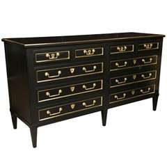 French Directoire Style Ebonized Dresser by Jansen