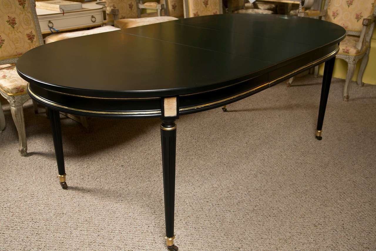 French Louis XVI Style Oval Dining Table by Jansen 3