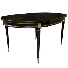 French Louis XVI Style Oval Dining Table by Jansen