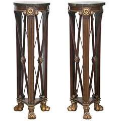 Pair of French Empire Style Pedestals