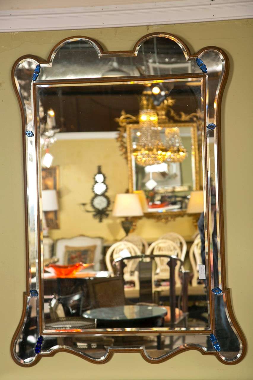 Elegant Hollywood Regency Style Mirror at 1stDibs