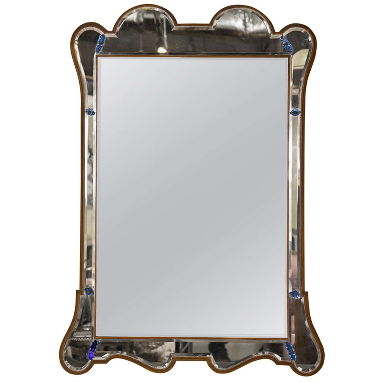 Elegant Hollywood Regency Style Mirror at 1stDibs