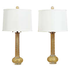 Pair of Murano Glass Lamps