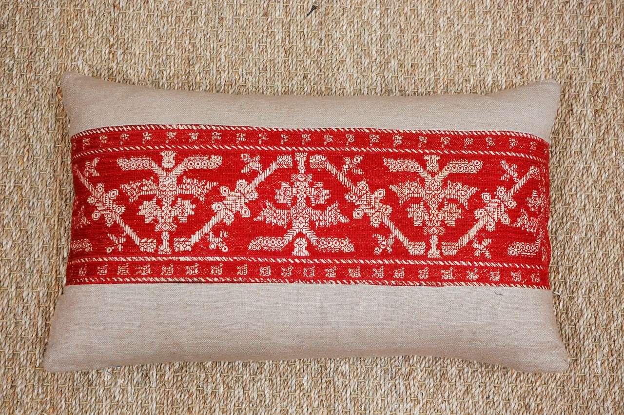 19th Century Antique Azemmour Moroccan Embroidered Pillows