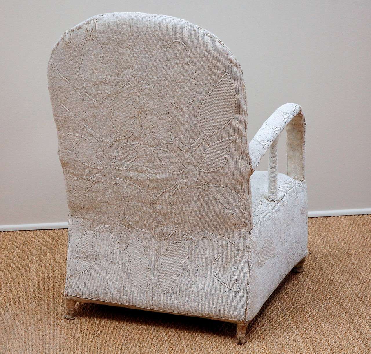 White Beaded Yoruba Chair at 1stdibs