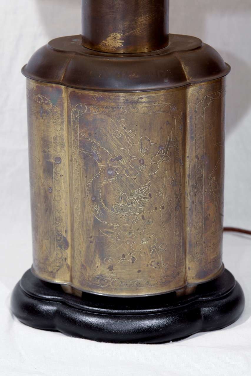 Chinese Tea Caddy Lamp For Sale