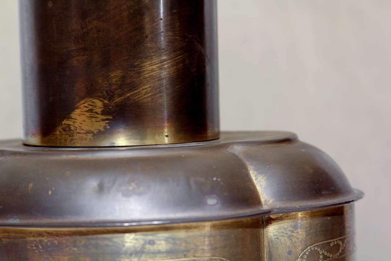 Brass Tea Caddy Lamp For Sale