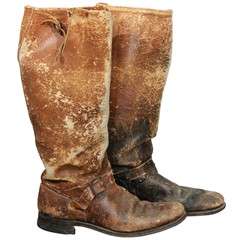 Great Old Pair Cavalry Boots