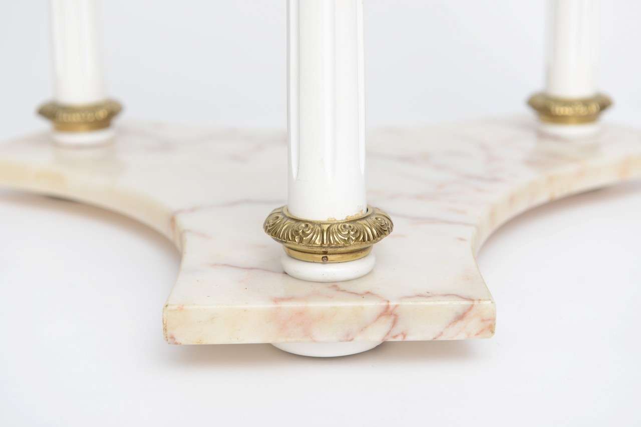 SALE! SALE! SALE! PR/NEOCLASSICAL SIDE TABLES  FLUTED legs marble base For Sale 3