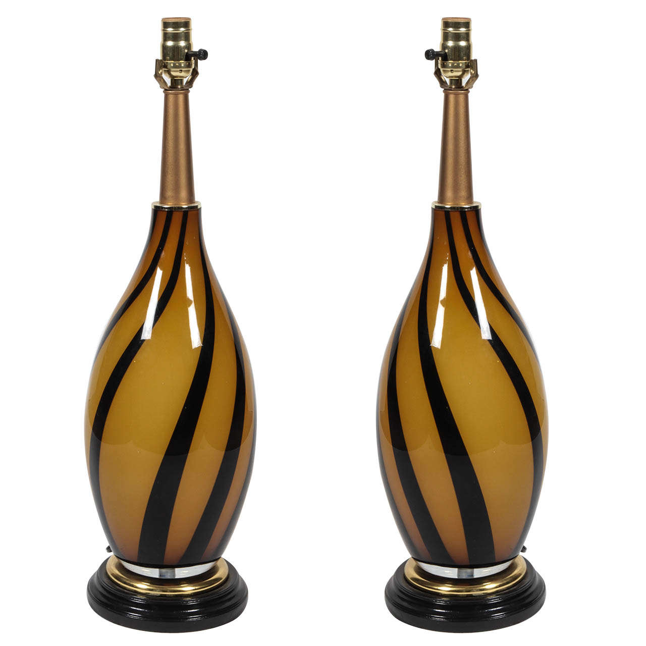 Pair of Murano Glass Table Lamps