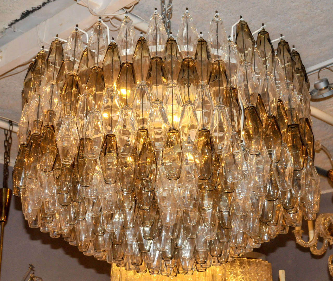 French 1970-1980's Large Chandelier For Sale