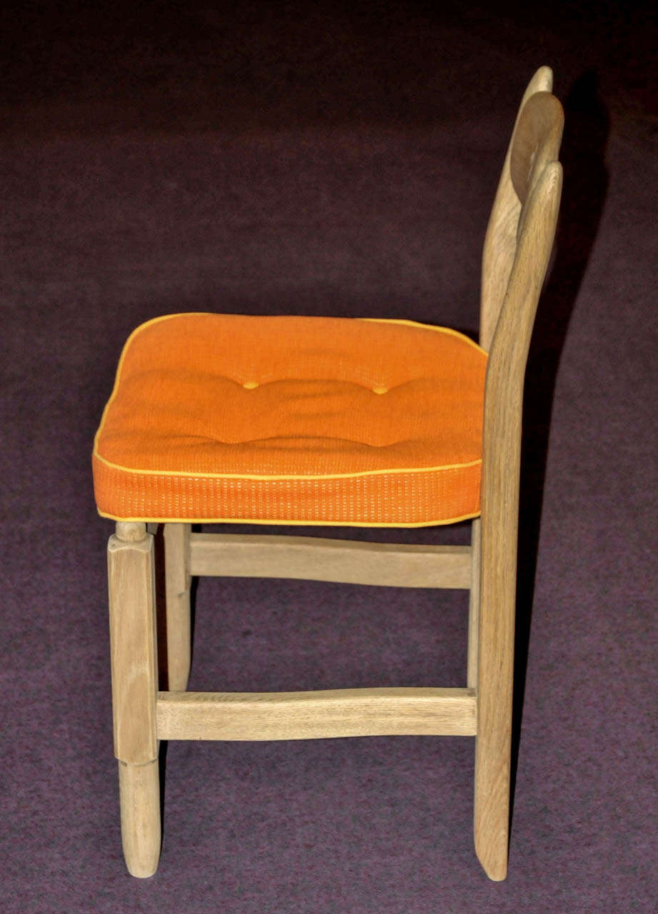 Set of twelve 1950's Chairs by Guillerme et Chambron For Sale 1