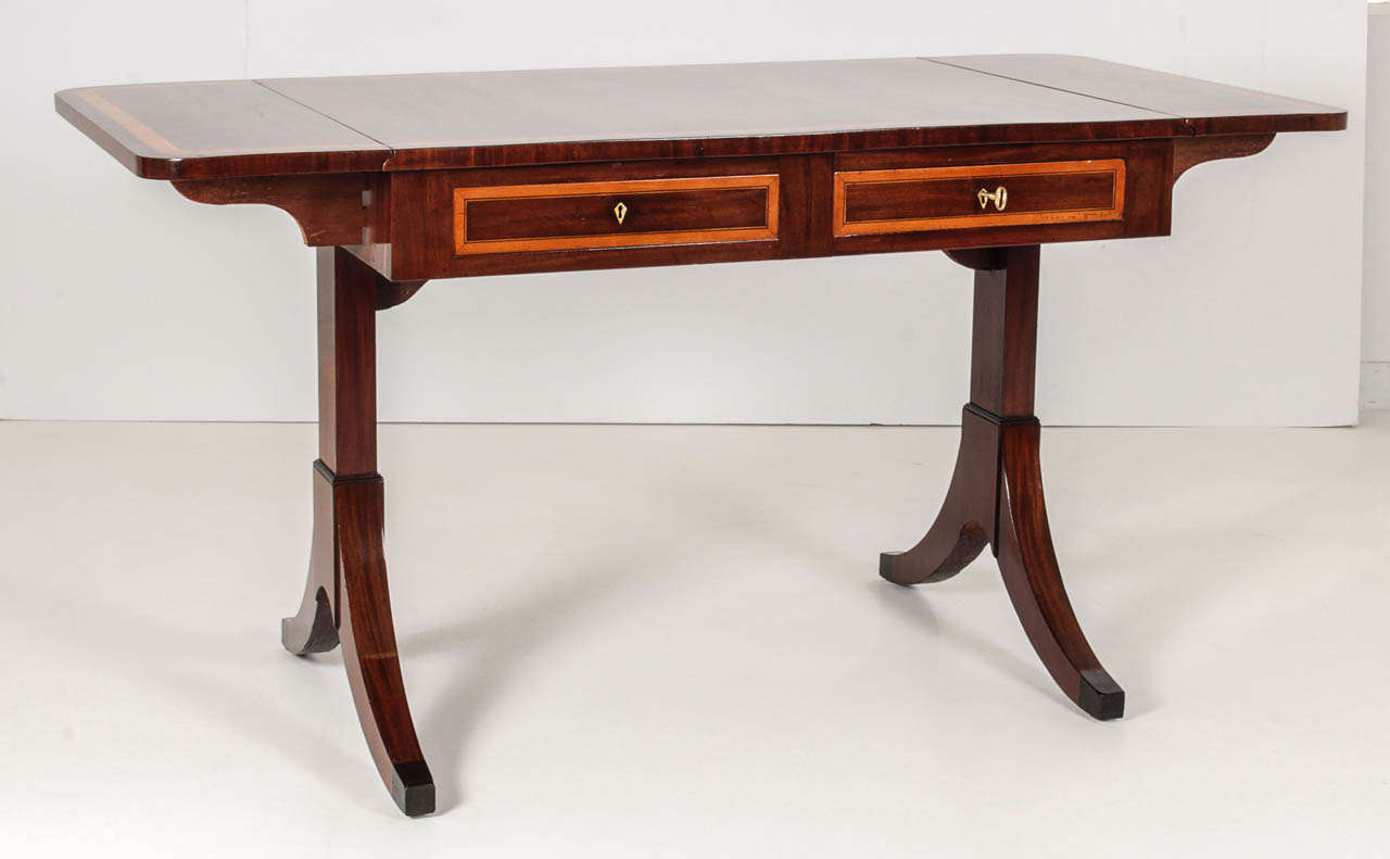 Danish Drop-Leaf Sofa Table