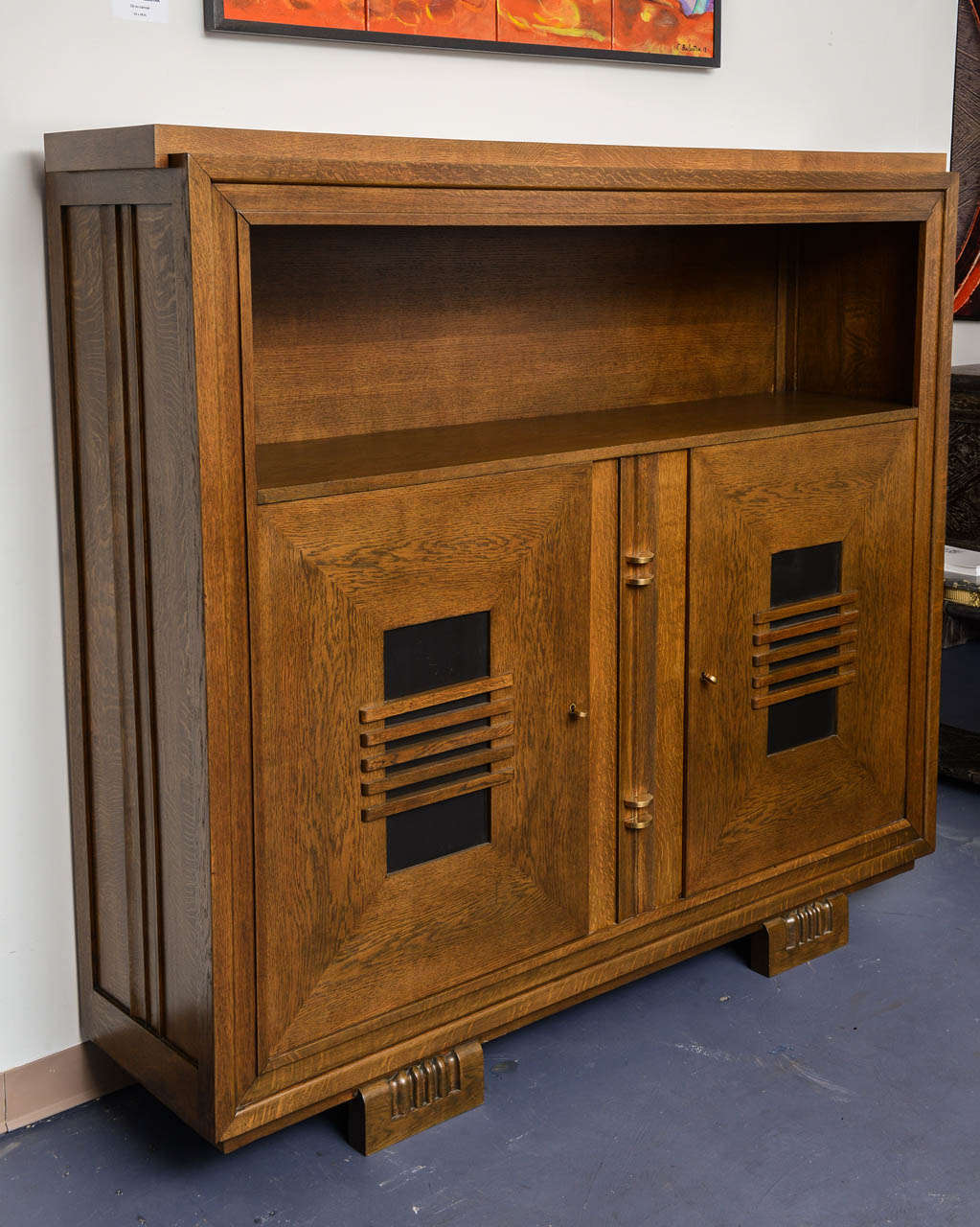 Art Deco Architectural Cabinet Designed by Charles Dudouyt