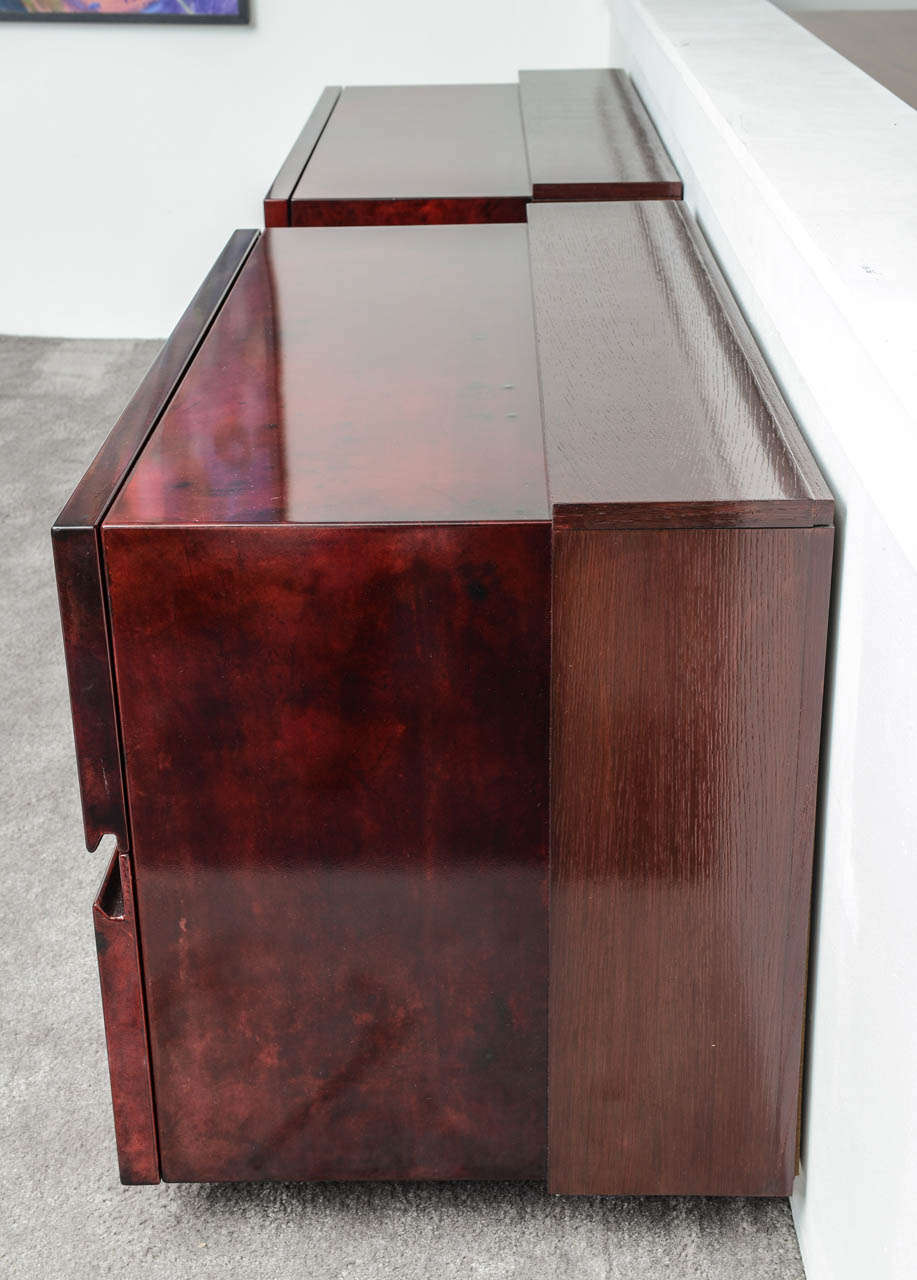 Late 20th Century Pair Of Chest Of Drawers Designed By Aldo Tura