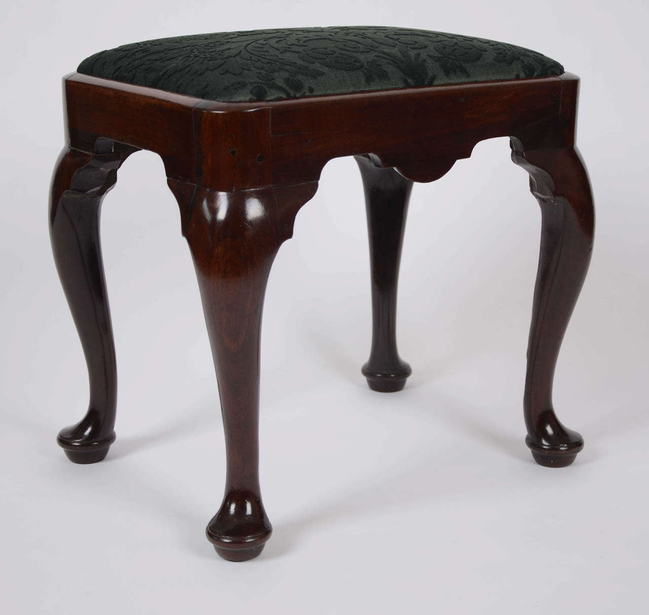 Early George II Period Mahogany Cabriole Leg Stool