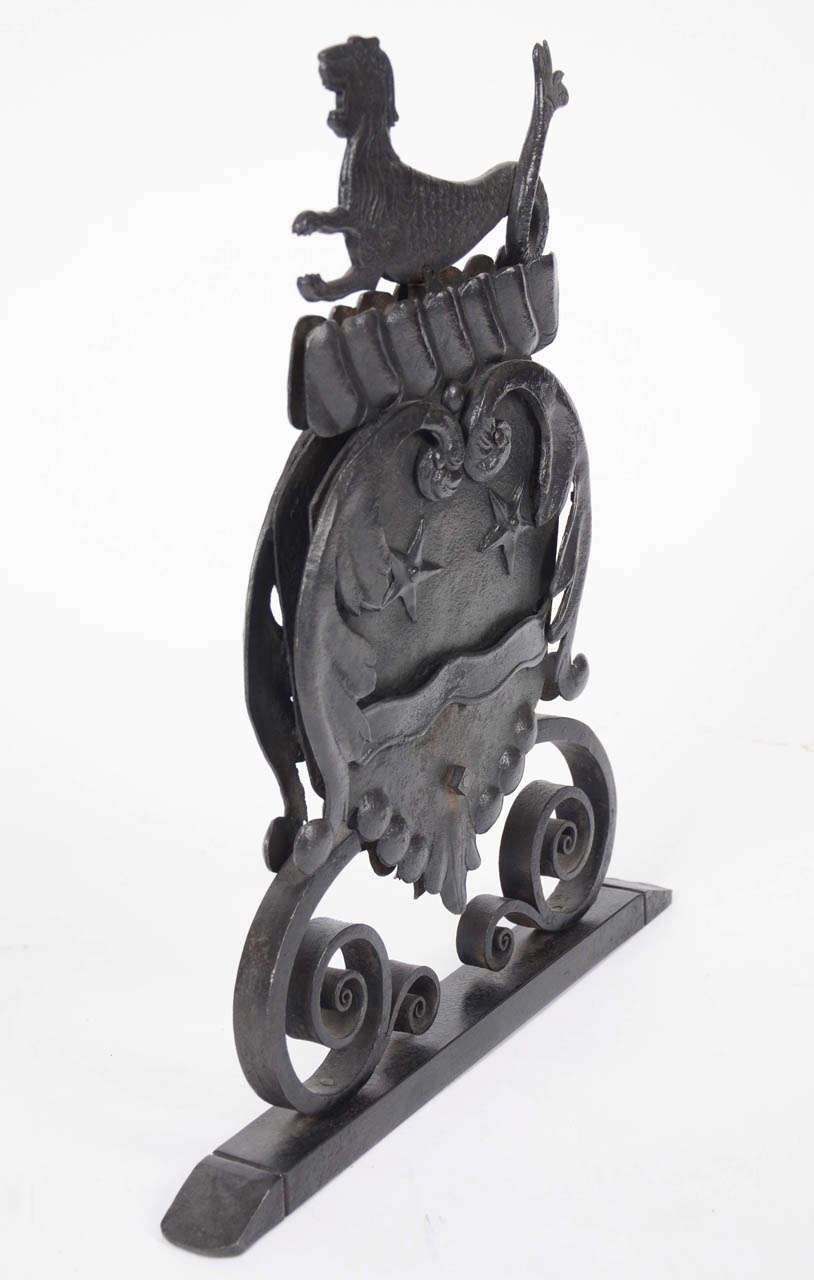 Early 18th Century Wrought Iron Crest