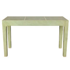 Karl Springer Laquered Shagreen Console