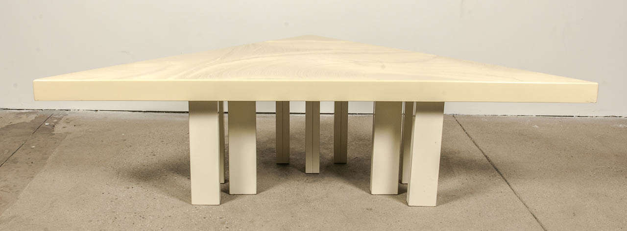 Mid-Century Modern Modernist Triangular Coffee Table by Fernand Dresse