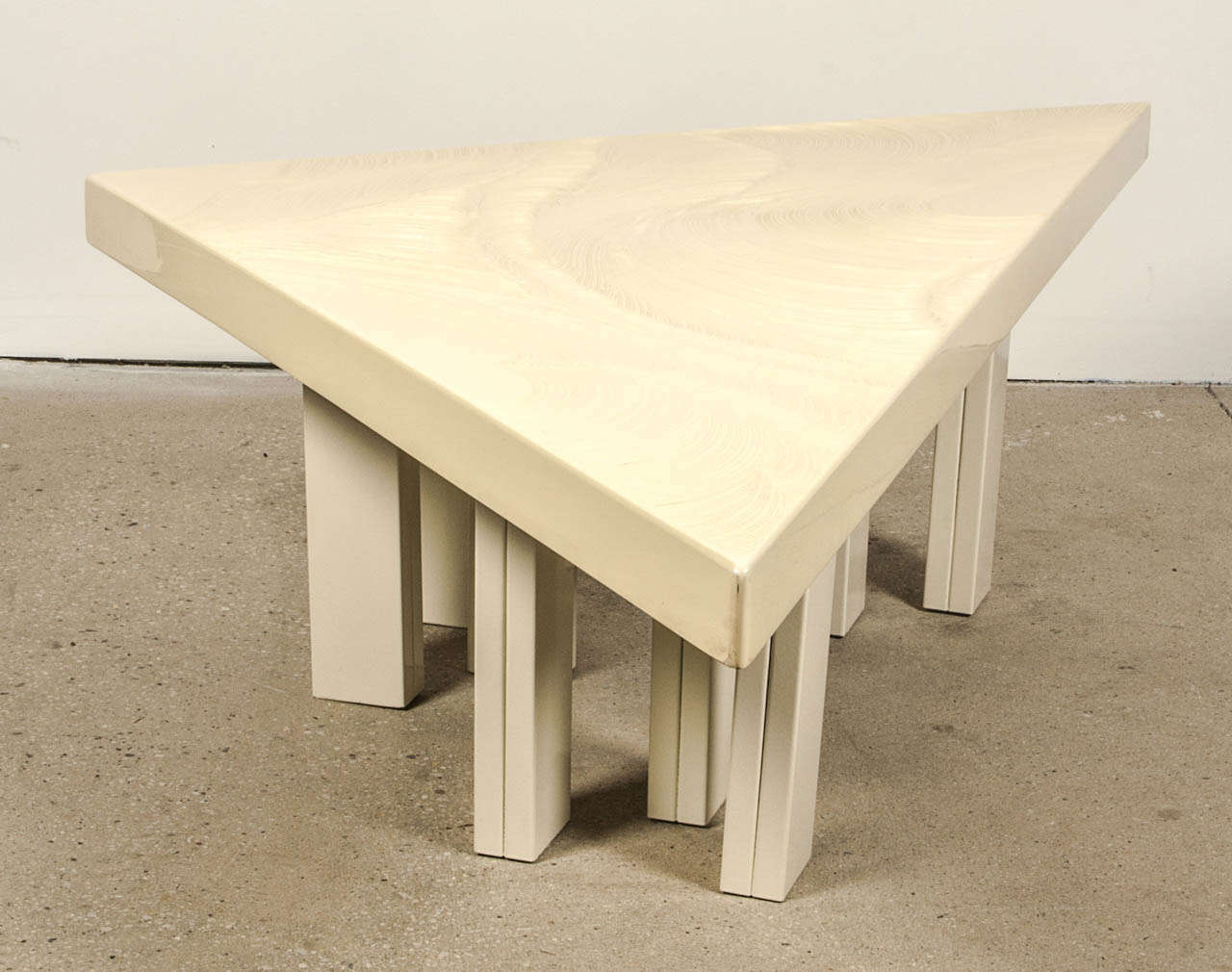 Modernist Triangular Coffee Table by Fernand Dresse at 1stDibs