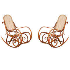 Pair of Thonet Bentwood Rocking Chairs