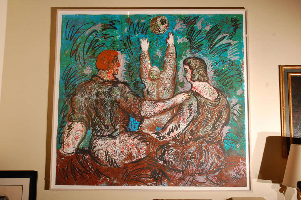 "Children's Holiday" Lithograph by Sandro Chia