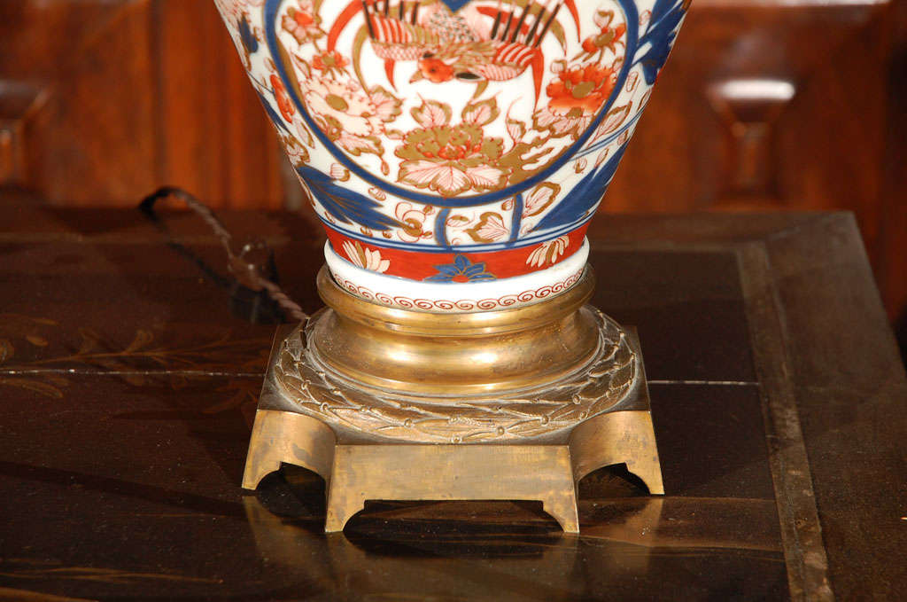 Antique Pair of Imari Lamps In Good Condition For Sale In Newport Beach, CA