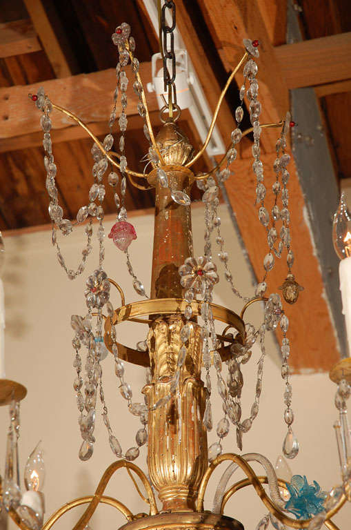 Genovese, Giltwood and Crystal Chandelier For Sale 1