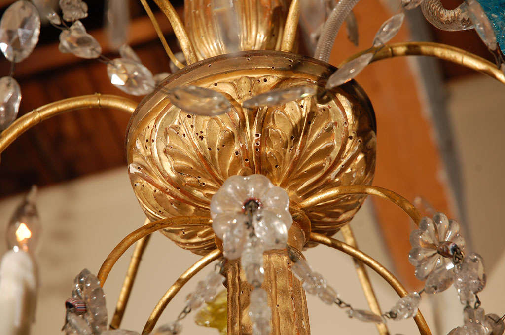 Genovese, Giltwood and Crystal Chandelier For Sale 3