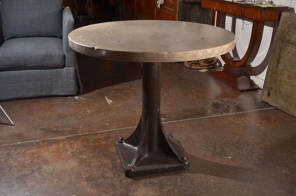 French Antique Industrial Center Table