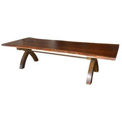 Walnut Slab Top Dining Table