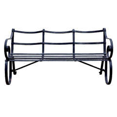 Graphic Wrought-iron Garden Seat Graphic Wrought-iron Garden Seat