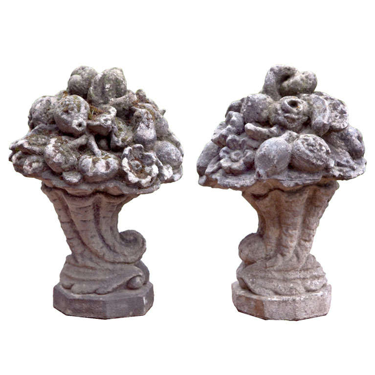 Pair of Floral Finials