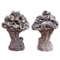 Pair of Floral Finials