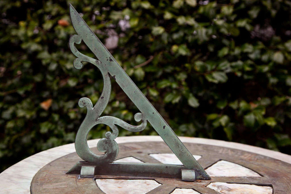 Bronze Mid-20th Large Marble Sundial