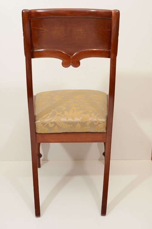 Set of Six Mahogany Dining Chairs For Sale 4